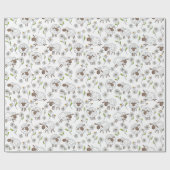 Schafe auf Weiß zählen Geschenkpapier (Flach)