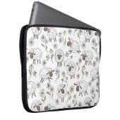 Schafe auf Weiß zählen Laptopschutzhülle (Vorne Rechts)