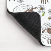 Schafe auf Weiß zählen Mousepad (Ecke)