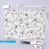 Schafe auf Weiß zählen Seidenpapier (Handwerk)