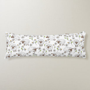 Schafe auf Weiß zählen Seitenschläferkissen