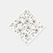 Schafe auf Weiß zählen Serviette (Ecke)