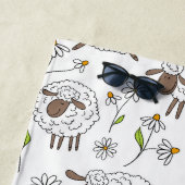 Schafe auf Weiß zählen Strandtuch (Beispiel)