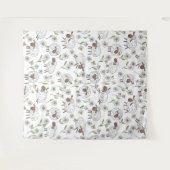 Schafe auf Weiß zählen Wandteppich (Vorderseite (Horizontal))