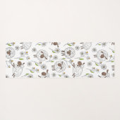 Schafe auf Weiß zählen Yogamatte (Rückseite (Horizontal))