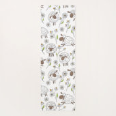 Schafe auf Weiß zählen Yogamatte (Rückseite)