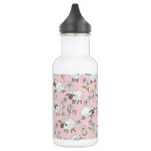 Schafe auf Zuckerbonbons pink zählen Edelstahlflasche (Links)