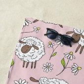 Schafe auf Zuckerbonbons pink zählen Strandtuch (Beispiel)