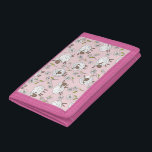 Schafe auf Zuckerbonbons pink zählen Tri-fold Geldbeutel<br><div class="desc">Handgemalte niedliche Doodle-Schafe und -Molen</div>