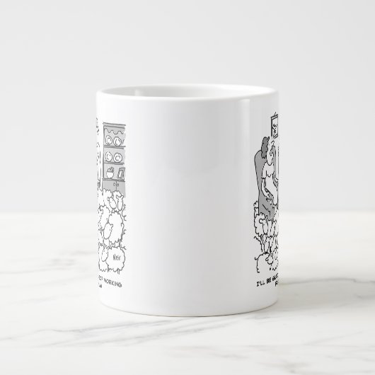 Schafe Bauer Arbeiten von Zuhause mit seiner Schaf Jumbo-Tasse (Vorderseite)