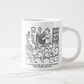 Schafe Bauer Arbeiten von Zuhause mit seiner Schaf Jumbo-Tasse (Rechts)