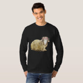Schafe Bauer Blume Vintag T-Shirt (Vorne ganz)