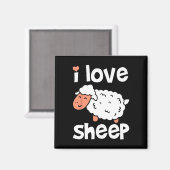 Schafe Bauer Magnet (Vorderseite/Rückseite)