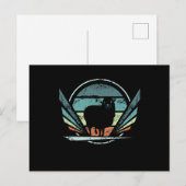 Schafe Bauer Retro Postkarte (Vorne/Hinten)
