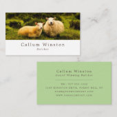 Schafe, Bauer und Metzger Visitenkarte (Vorne/Hinten)