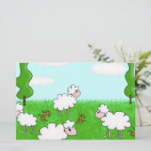 Schafe Briefpapier (Stehend Vorderseite)