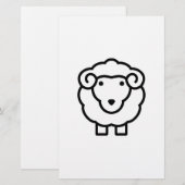 Schafe Briefpapier (Vorne/Hinten)