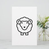 Schafe Briefpapier (Stehend Vorderseite)