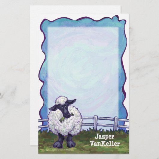 Schafe Briefpapier (Vorne/Hinten)