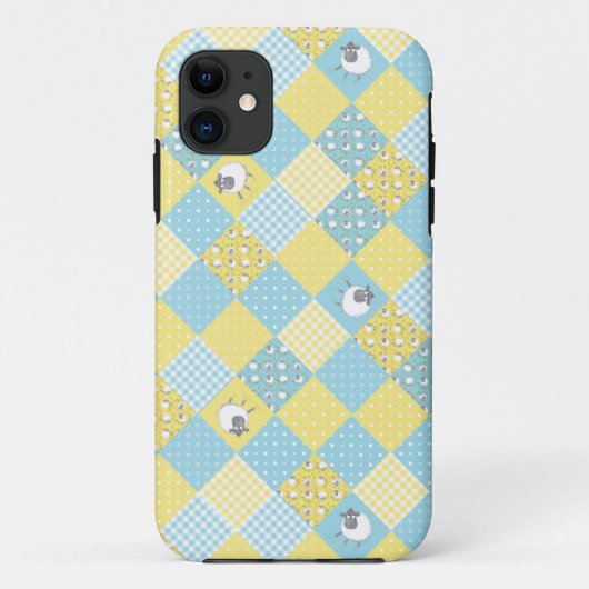 Schafe, Country Imitate Patchwork iPhone 5/5s Fall Case-Mate iPhone Hülle (Rückseite)