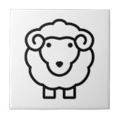 Schafe dekorative Fliesen (Vorderseite)