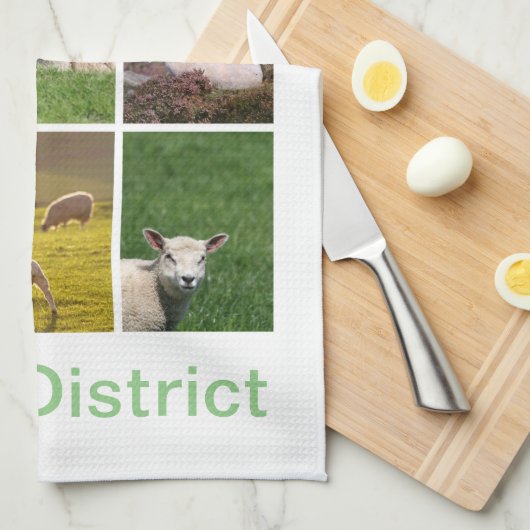 Schafe des Peak District Geschirrtuch (Viertel Falte)