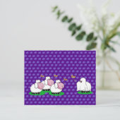 Schafe, die als Halloween-Geist verkleidet sind un Postkarte (Stehend Vorderseite)