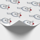 Schafe, die einen Sankt-Hut tragen Geschenkpapier (Ecke)