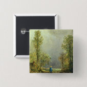 Schafe, die einen Sturm aufpassen Button (Vorne & Hinten)