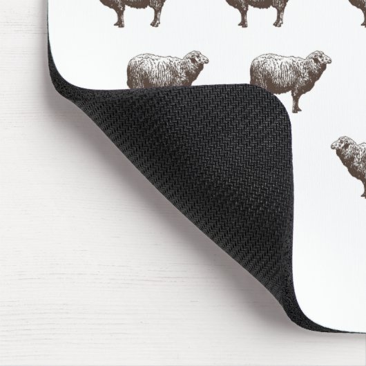 Schafe Emmas Janeway Mousepad (Ecke)