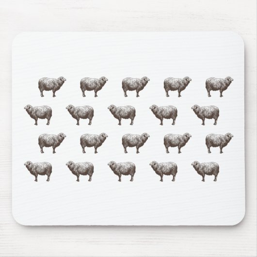 Schafe Emmas Janeway Mousepad (Vorne)