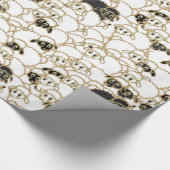 Schafe, enorme Menge Schwarzweiss Geschenkpapier (Ecke)