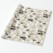 Schafe, enorme Menge Schwarzweiss Geschenkpapier (Ungerollt)