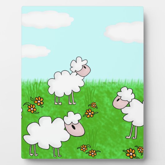 Schafe Fotoplatte (Vorderseite)