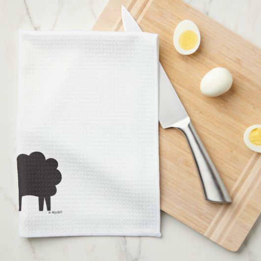 Schafe Geschirrtuch (Viertel Falte)