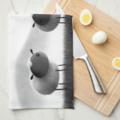 Schafe Geschirrtuch (Viertel Falte)