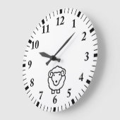 Schafe Große Wanduhr (Winkel)