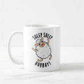 Schafe Hurray Funny Animal Puff Kaffeetasse (Links)