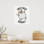 Schafe Hurray Funny Animal Puff Poster (Küche)