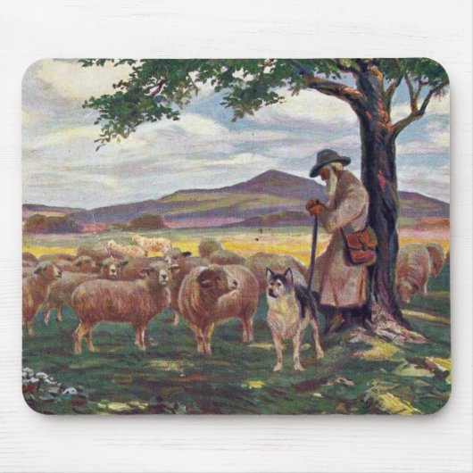 Schafe hüten mousepad (Vorne)