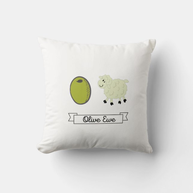 Schafe (I Liebe You) Kissen (Vorderseite)