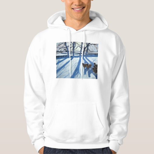 Schafe im Schnee Derbyshire Hoodie (Vorderseite)
