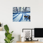 Schafe im Schnee Derbyshire Poster (Heimbüro)