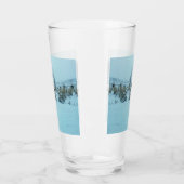 Schafe im Schnee Winterlandschaft Glas (Links)