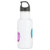 Schafe im Stile niedlicher Cartoon personalisiert Edelstahlflasche (Rückseite)