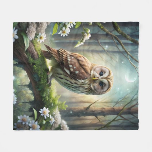 Schafe im Wald Fleecedecke (Vorderseite (Horizontal))