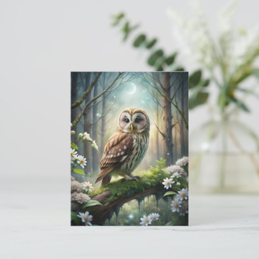 Schafe im Wald Postkarte (Stehend Vorderseite)