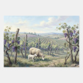 Schafe im Weinberg-Decoupage Geschenkpapier Set (Vorderseite 2)