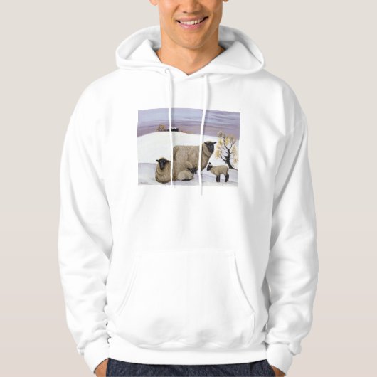 Schafe im Winter Hoodie (Vorderseite)