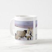 Schafe im Winter Kaffeetasse (Vorderseite Links)